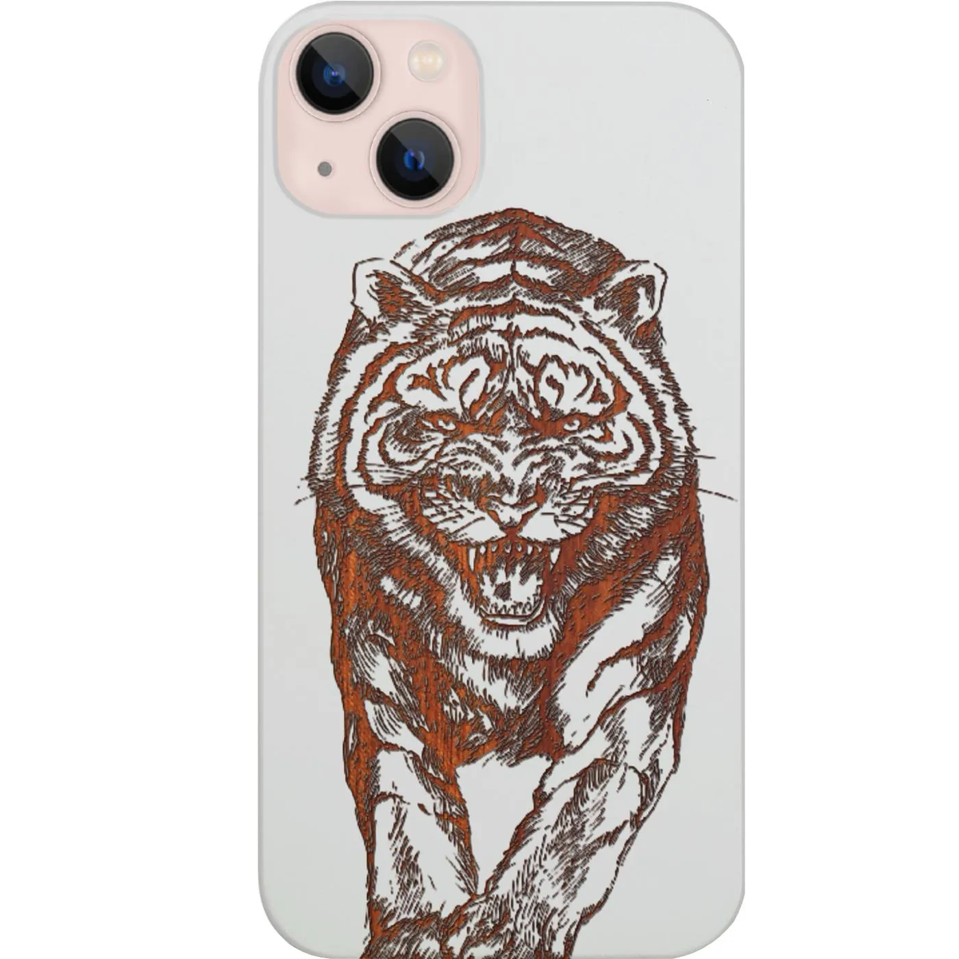 Angry Tiger - Engraved Phone Case Luxury Finish Protective Quality