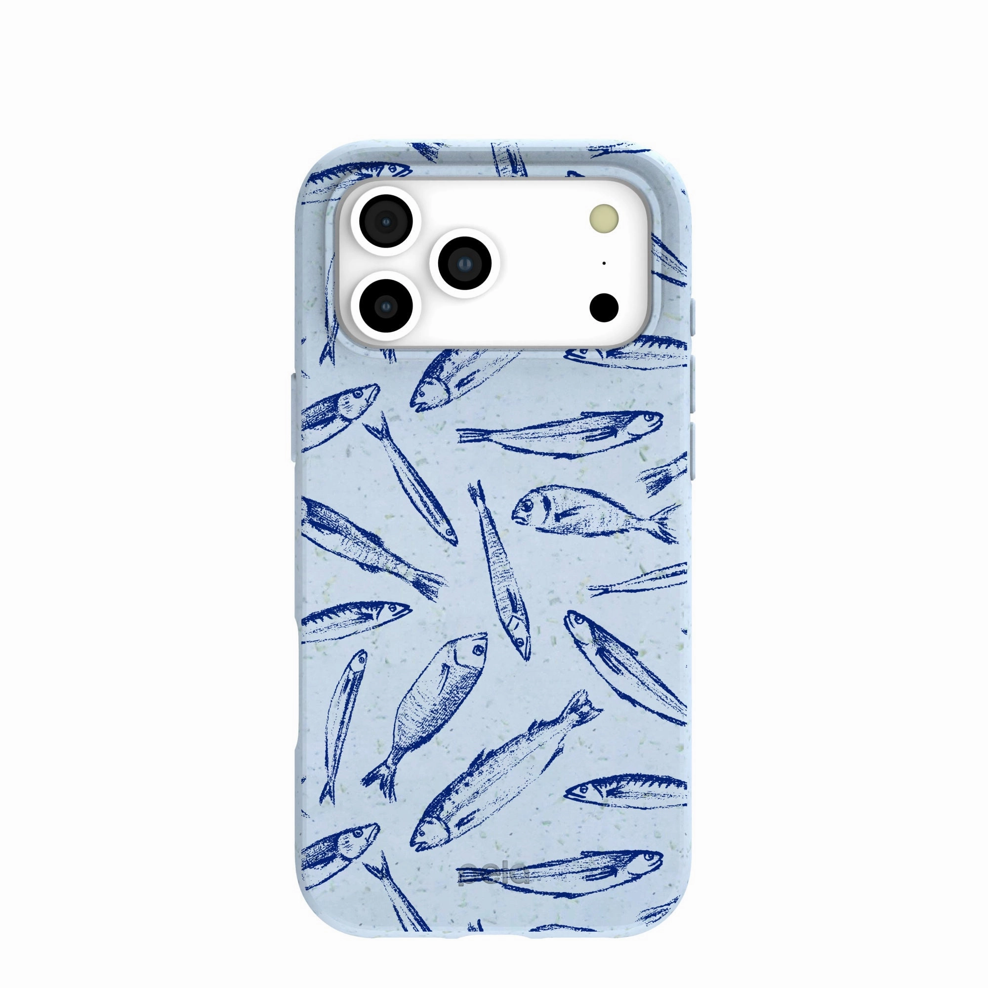 Powder Blue Fishery iPhone 17 Pro Max Case Polished Detail Edge Flexible Design