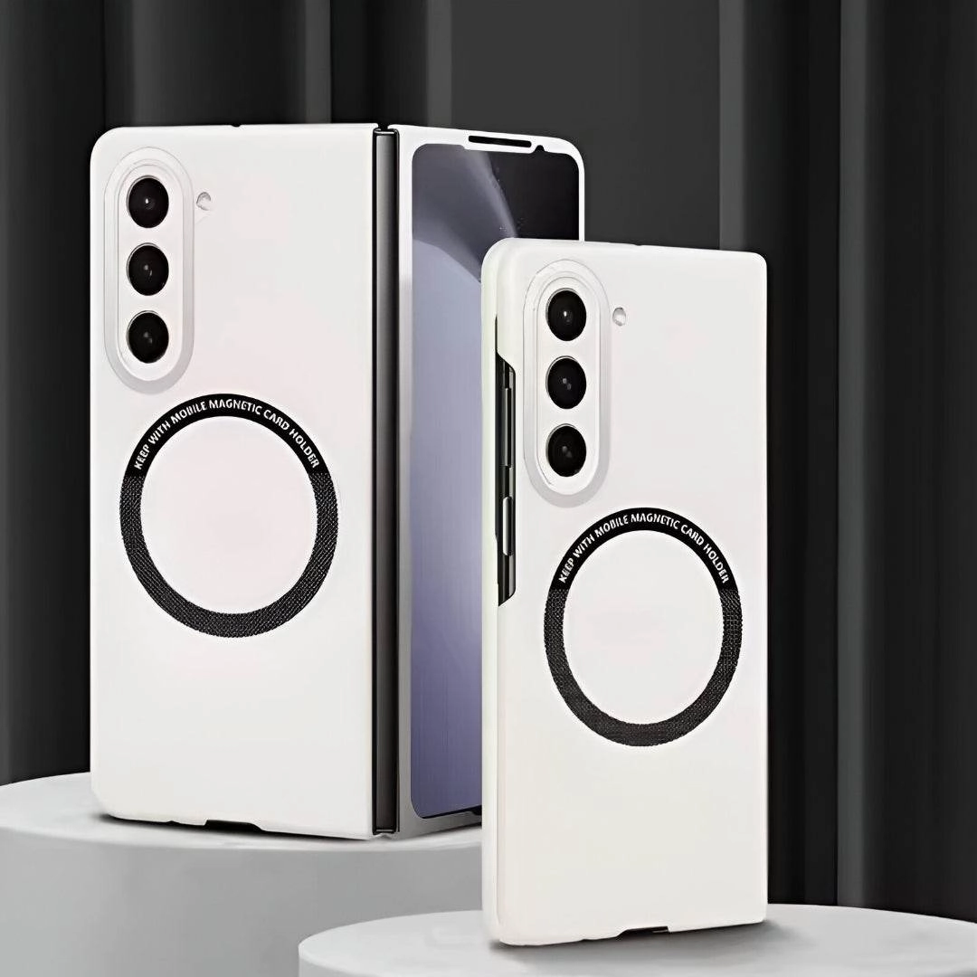 Rugged Look Finish Galaxy Z Fold6 Smooth Borderless Magnetic Grip Case