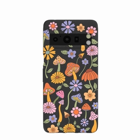 Black Midnight Shrooms Google Pixel 8 Pro Case Comfort Grip
