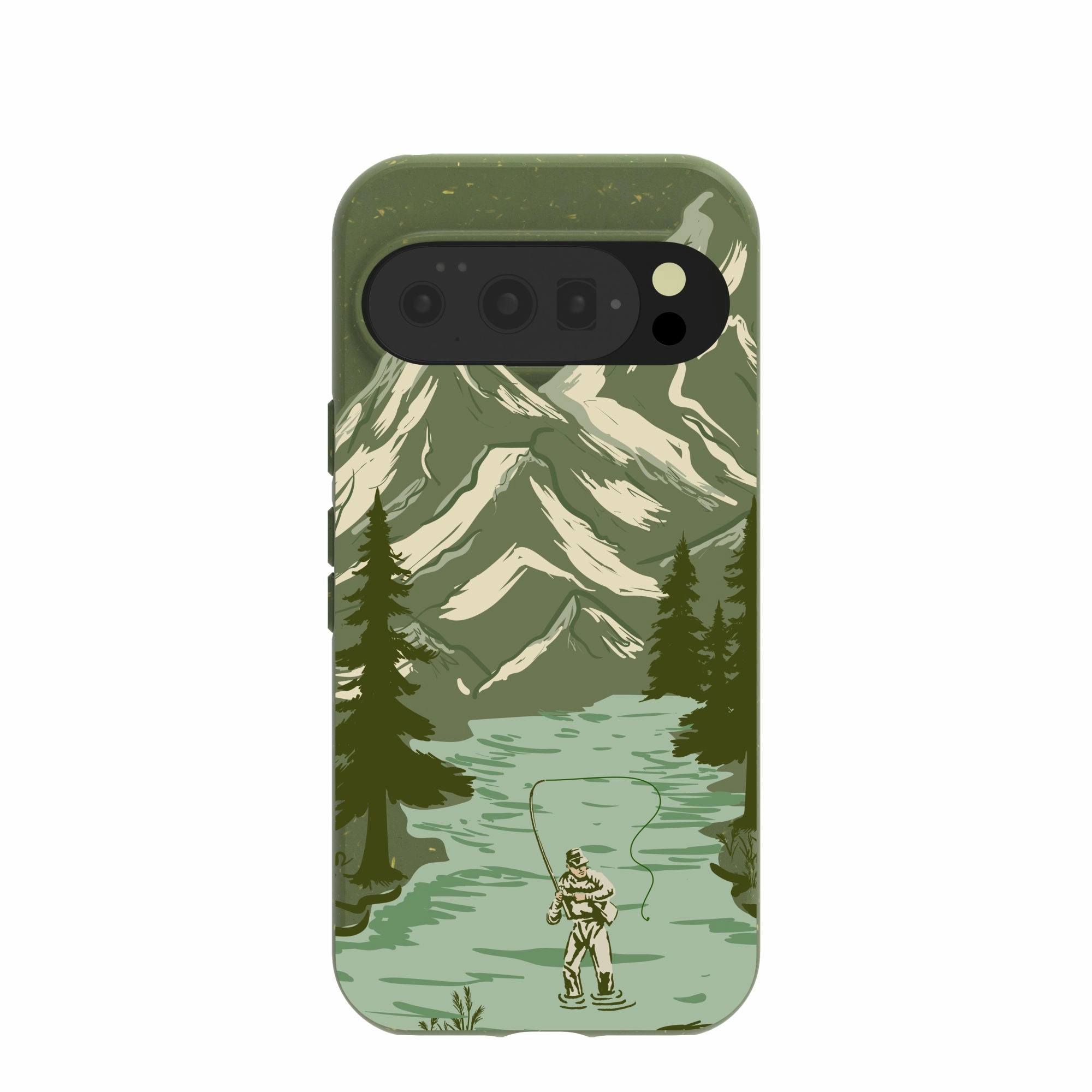 Enhanced Durability Anti glare Forest Floor Morning Fishing Google Pixel 10/10 Pro Case