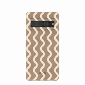 Slim Feel Versatile Accessory Chocolate Brown Latte Waves Google Pixel 7 Pro Case