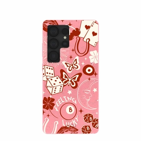 Handheld device Modern Minimalism Bubblegum Pink Feeling Lucky Samsung Galaxy S25 Ultra Case