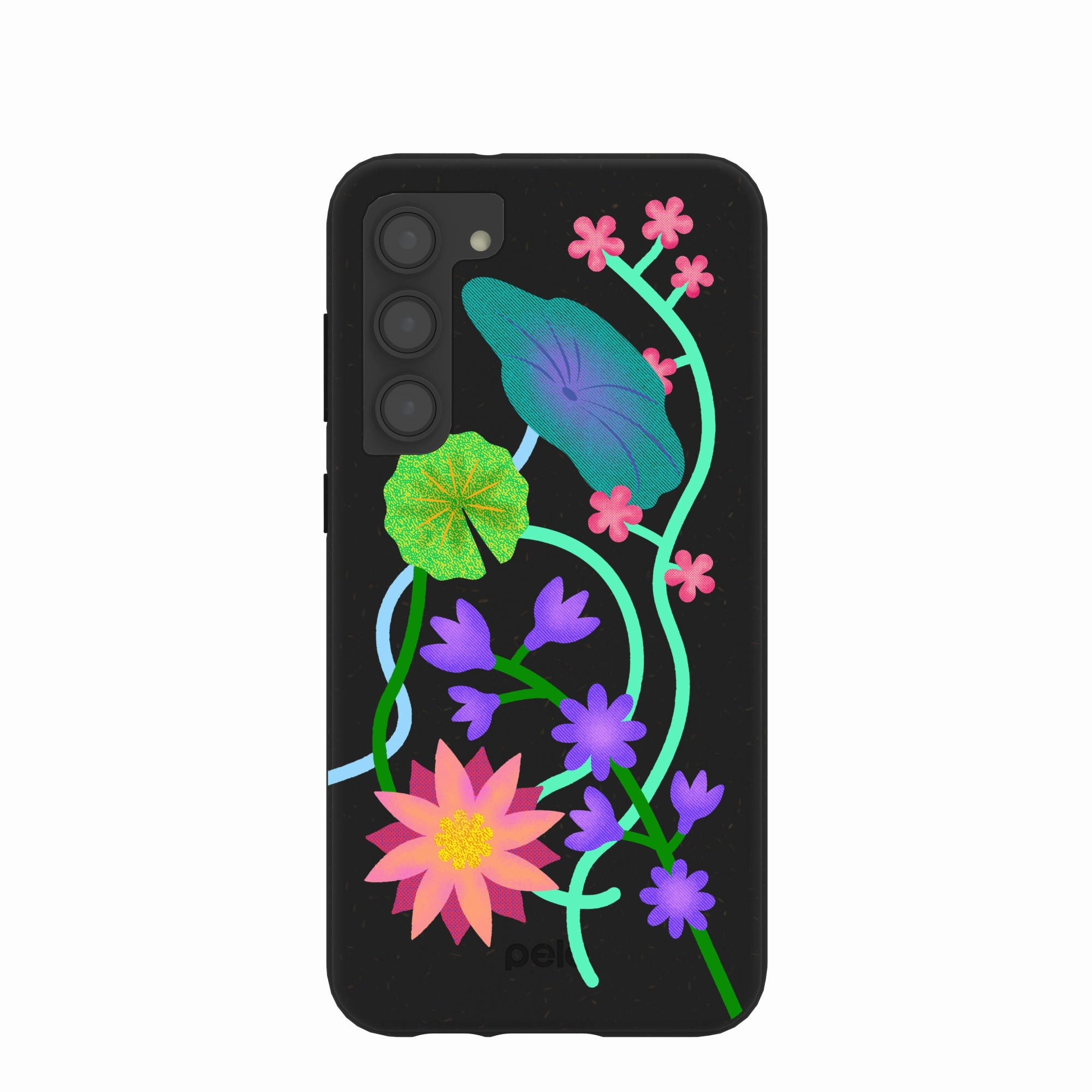 Lightweight Feel Shock Frame Black Neon Garden Samsung Galaxy S23 (Plus) Case