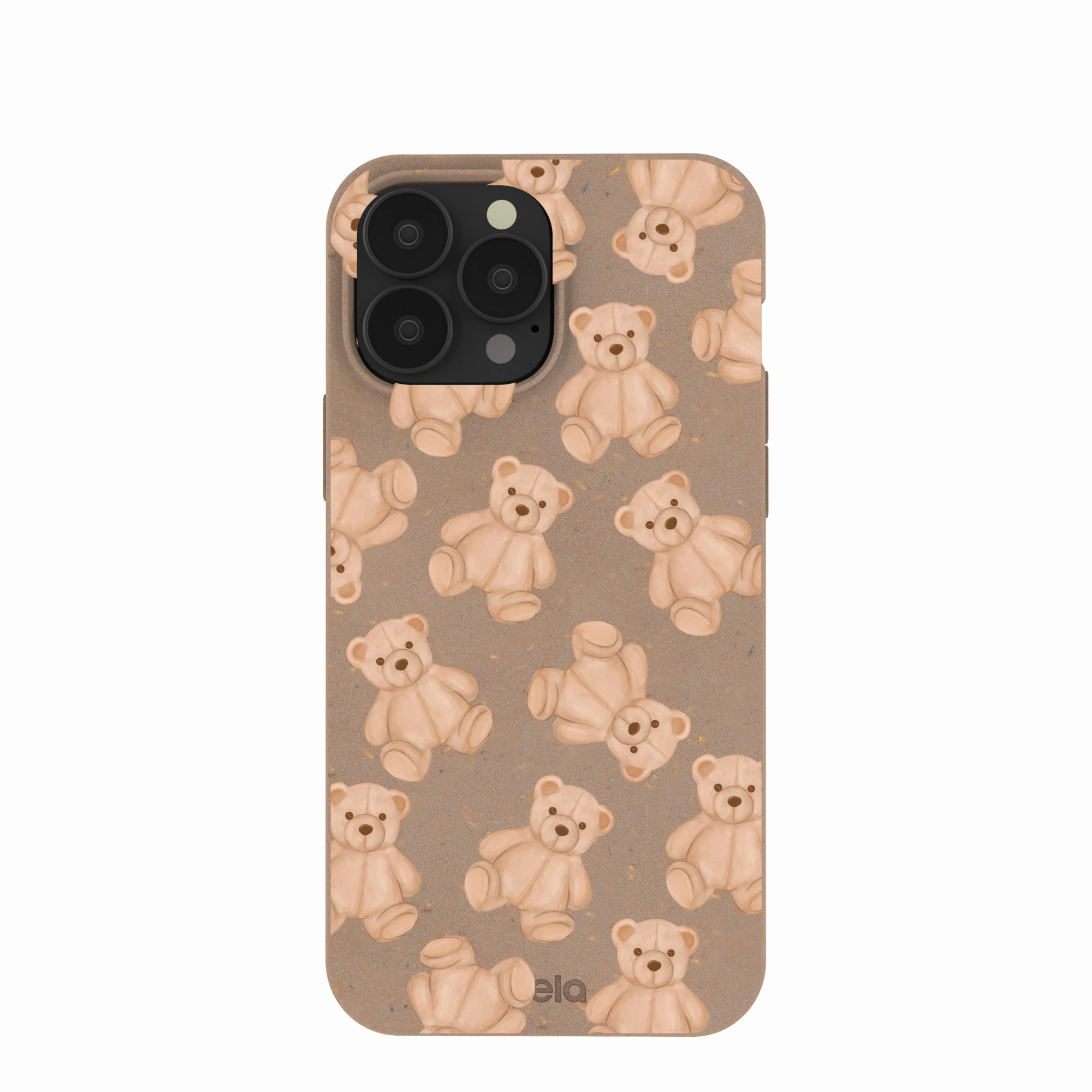 Chocolate Brown Teddy Love iPhone 13 Pro Max Case Rugged Edge Texture Strong Grip