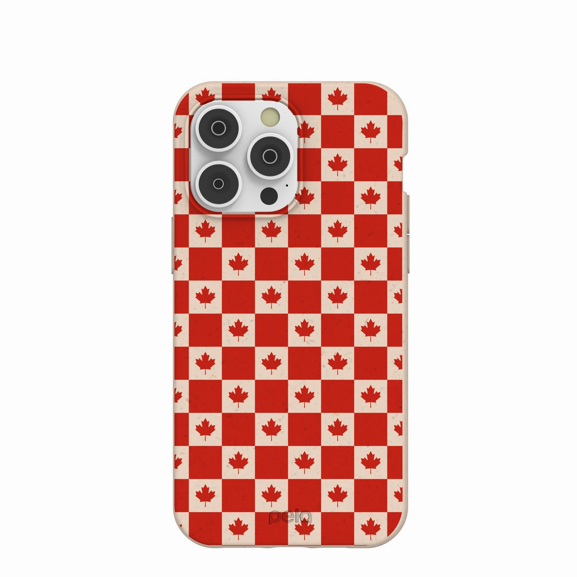 Rugged Look Comfort Use Seashell Canadian Flag iPhone 14 Pro Max Case