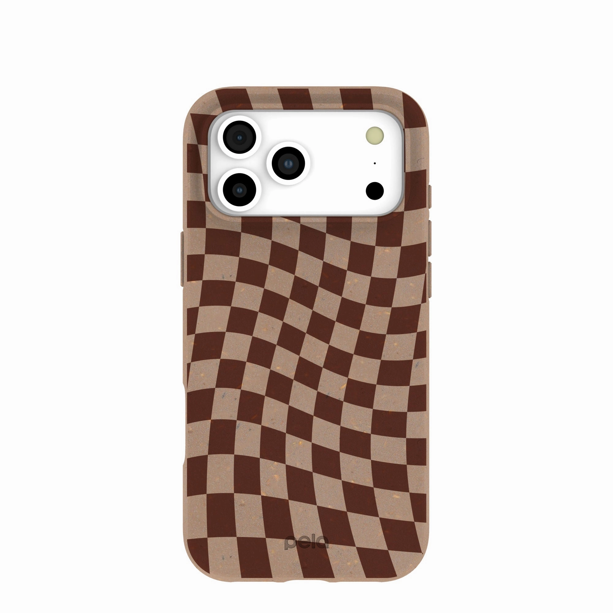 Smooth Form Texture Chocolate Brown Cafe Check iPhone 17 Pro Max Case