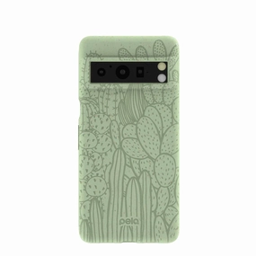 Sage Green Cacti Google Pixel 8 Pro Case Durable Accessory