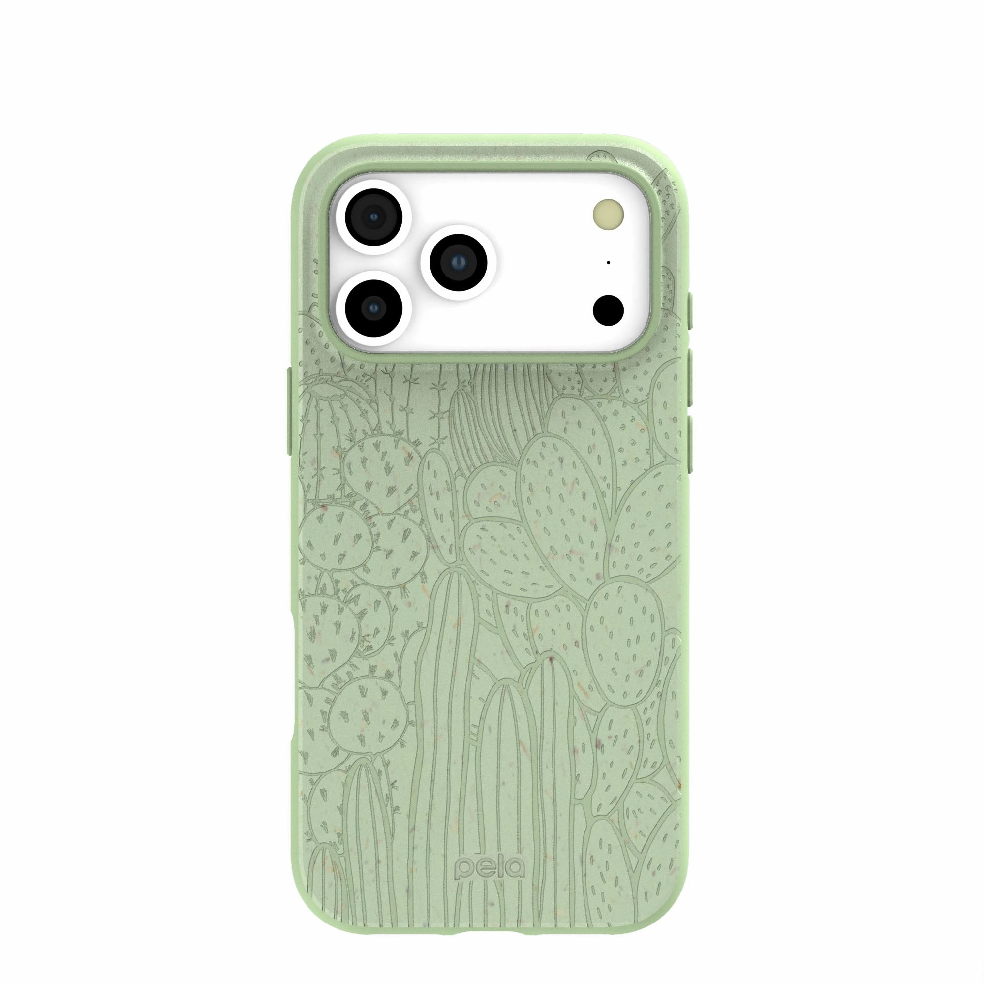 Sage Green Cacti iPhone 17 Pro Max Case Matte Design Texture
