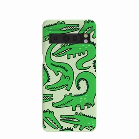 Sage Green Croc a Doodle Google Pixel 8 Pro Case Luxury Finish Flexible Edge
