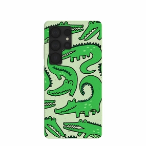 Soft Surface Design Sage Green Croc a Doodle Samsung Galaxy S25 Ultra Case