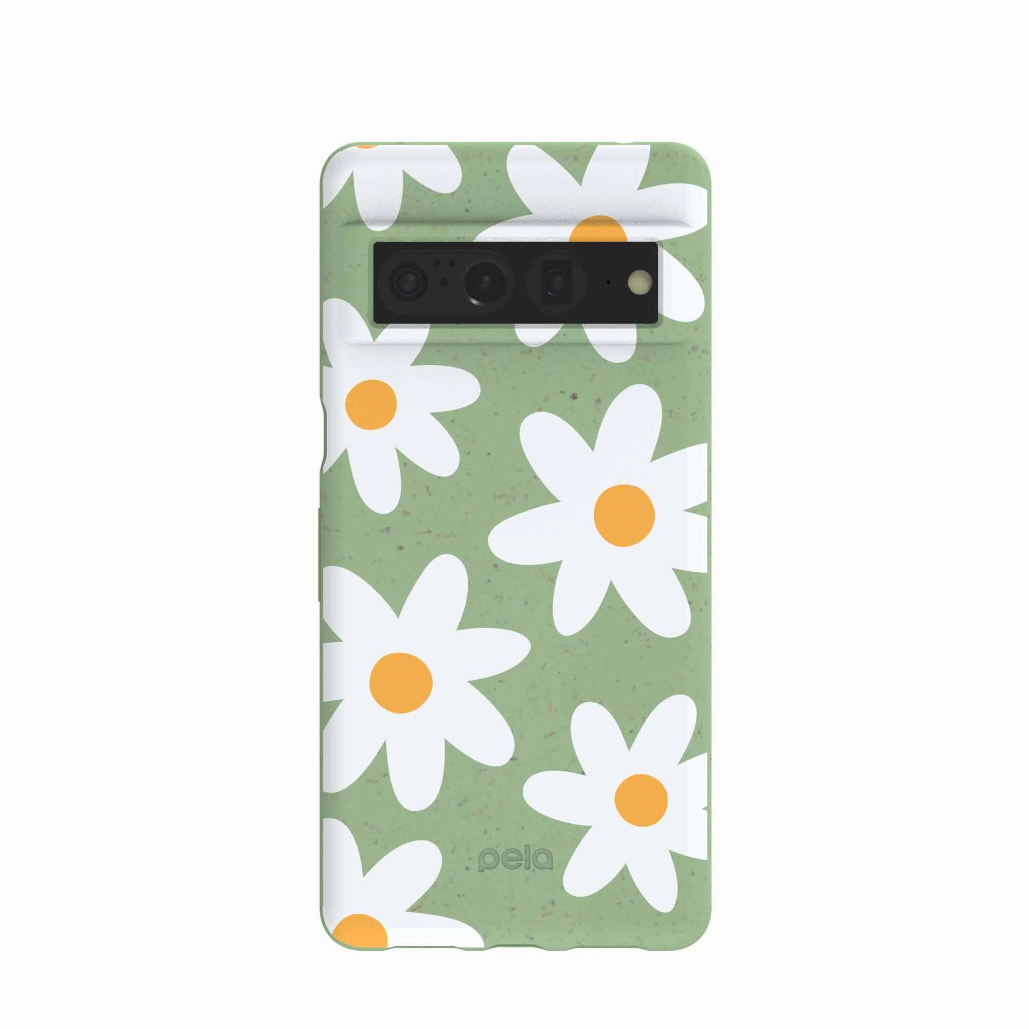 high quality build Sage Green Daisy Google Pixel 7 Pro Case