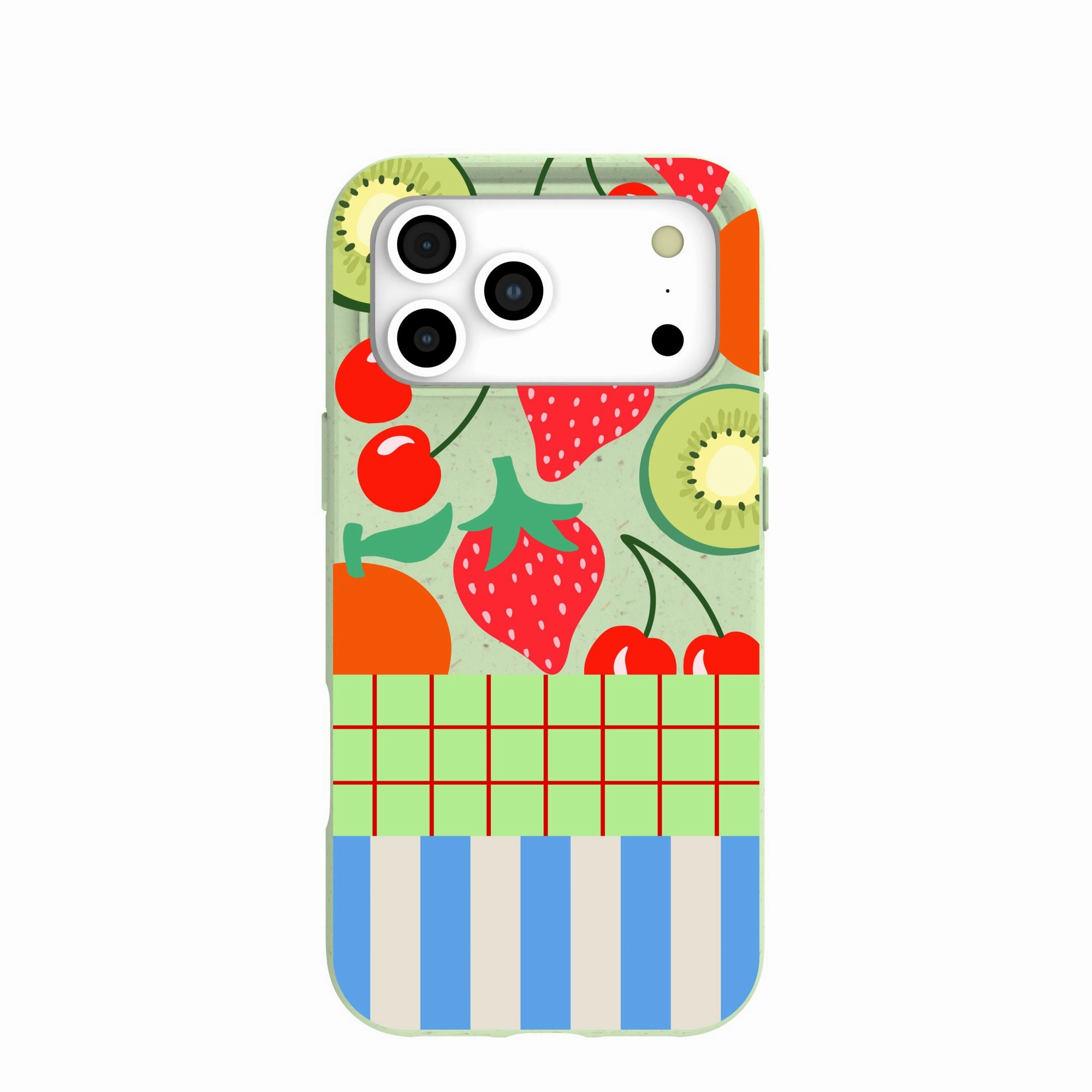 Colorful Finish Sage Green Fresh Picnic iPhone 17 Pro Max Case