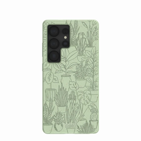 Sage Green Green Oasis Samsung Galaxy S25 Ultra Case Scratch Resistant Comfort Texture Layer