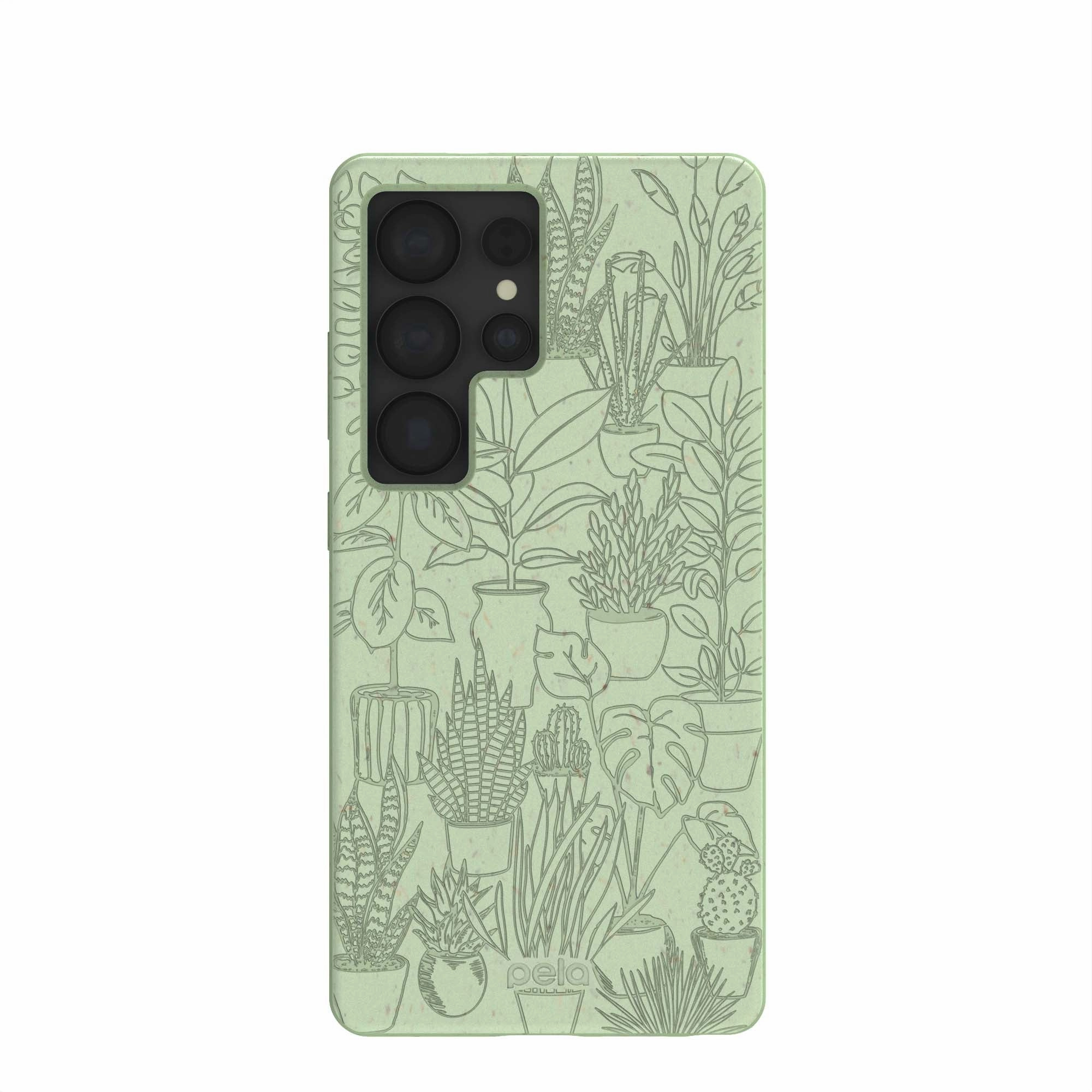 Sage Green Green Oasis Samsung Galaxy S25 Ultra Case Scratch Resistant Comfort Texture Layer
