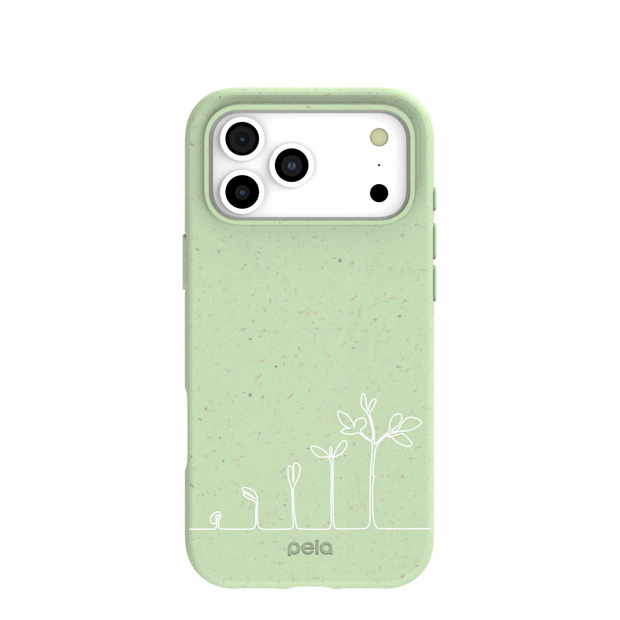Sage Green Grow and Flourish iPhone 17 Pro Max Case Flexible Shell Hybrid Detail