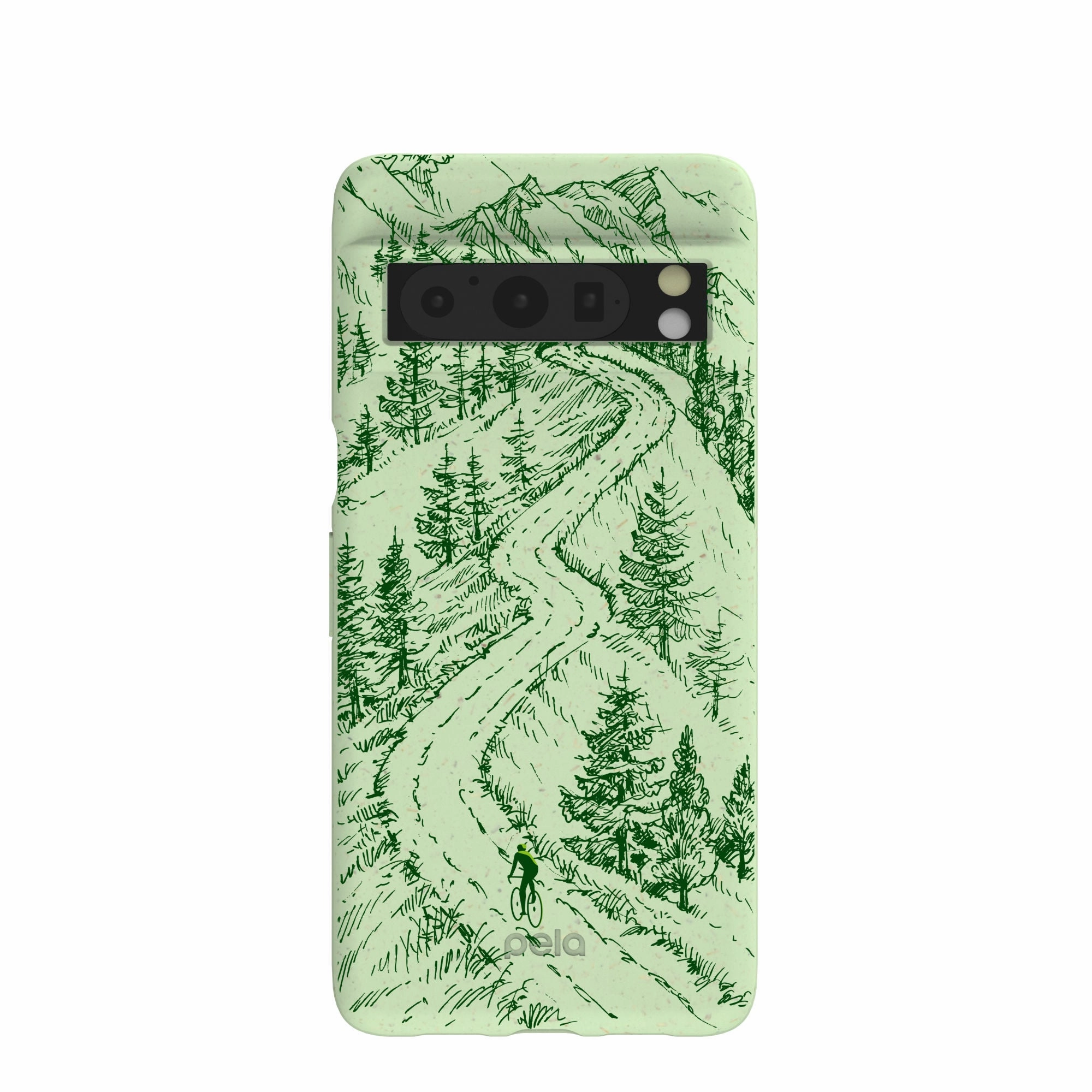 Sage Green Into the Mountains Google Pixel 8 Pro Case Rugged Edge Gloss Finish Texture