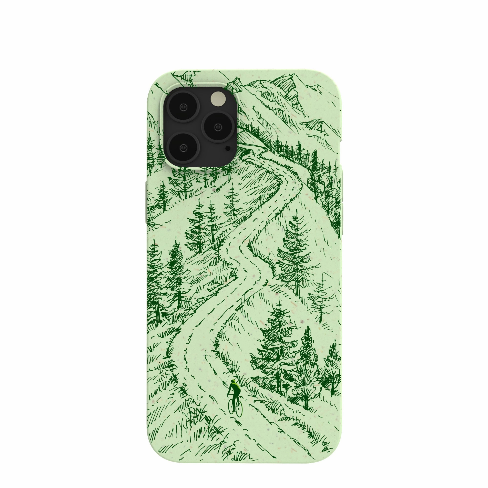 Minimal Feel Flexible Grip Texture Sage Green Into the Mountains iPhone 12 Pro Max Case