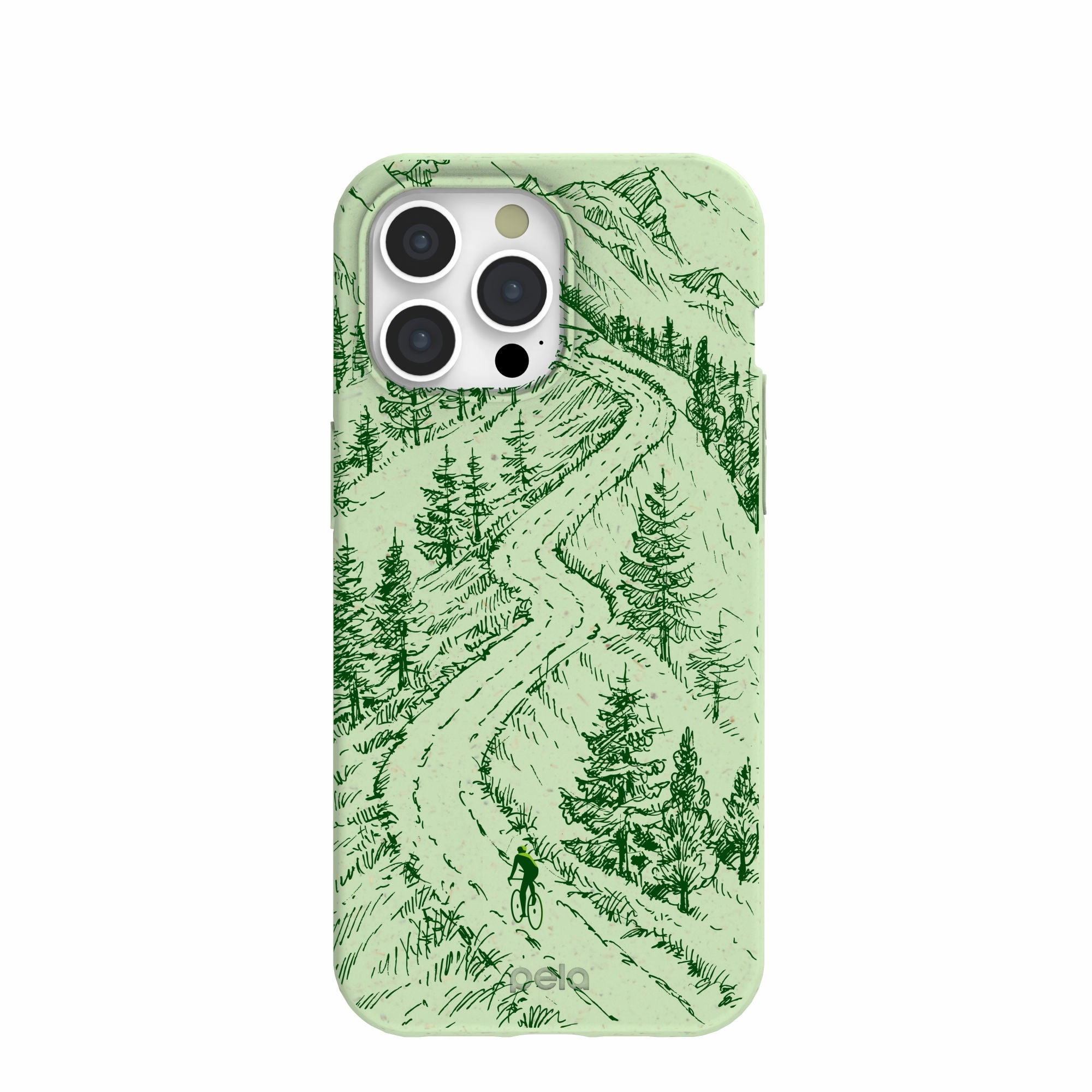 Premium Grip Sage Green Into the Mountains iPhone 15 Pro Max Case