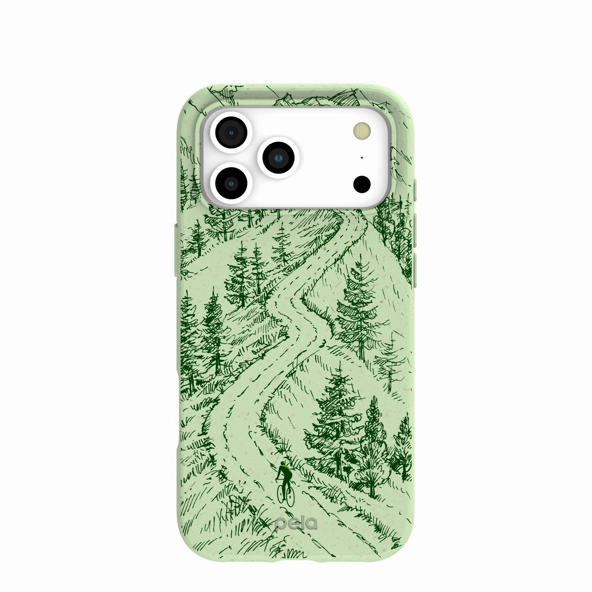 Sage Green Into the Mountains iPhone 17 Pro Max Case Soft Detail Layer