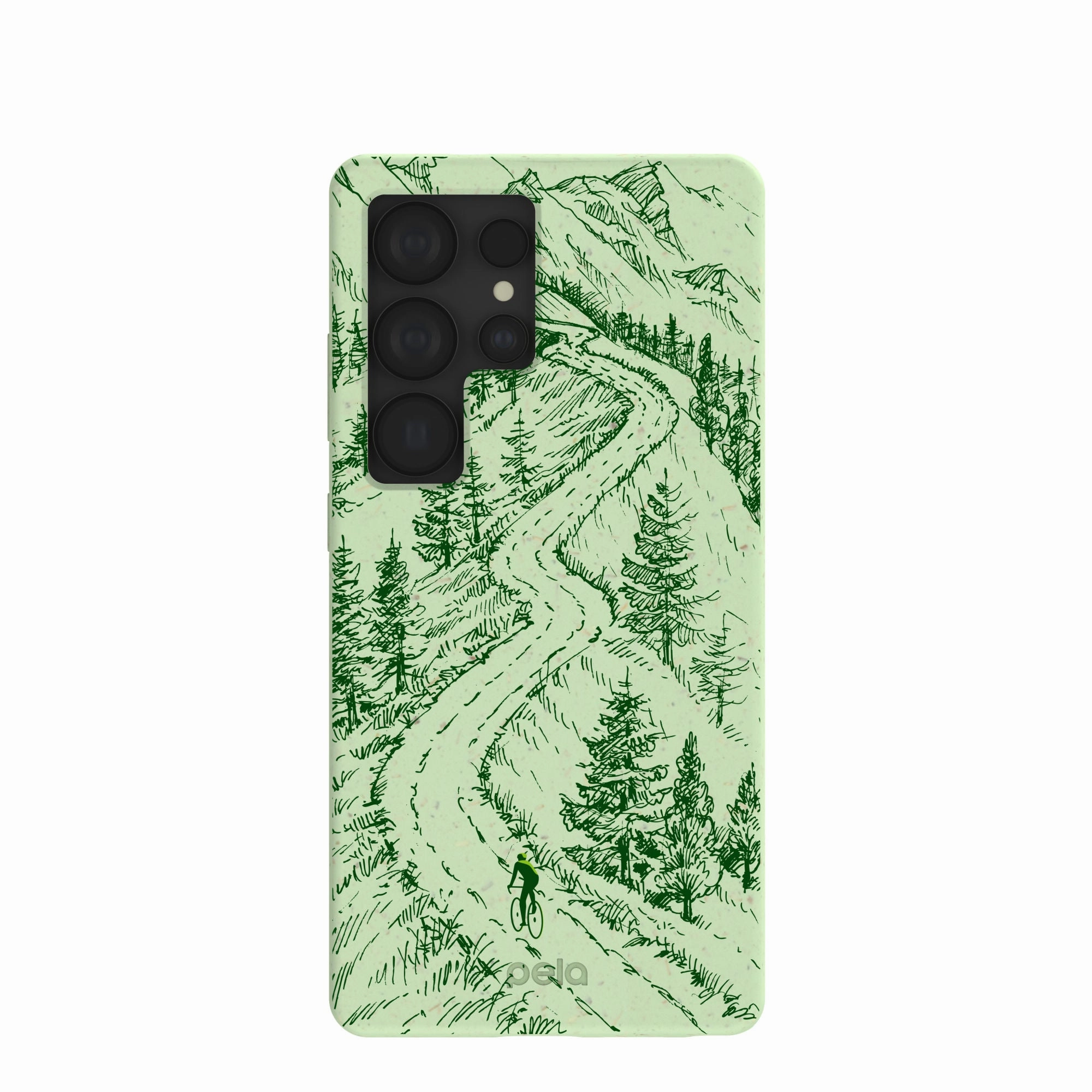Metal Texture Outdoor Travel Sage Green Into the Mountains Samsung Galaxy S25 Ultra Case