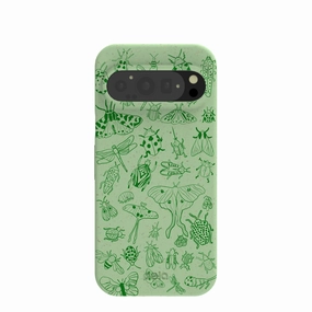 Lightweight texture Stylish Choice Sage Green Linear Entomology Google Pixel 9/9 Pro Case