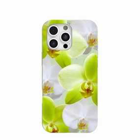 Practical Accessory Sage Green Orchid Blooms iPhone 16 Pro Max Case