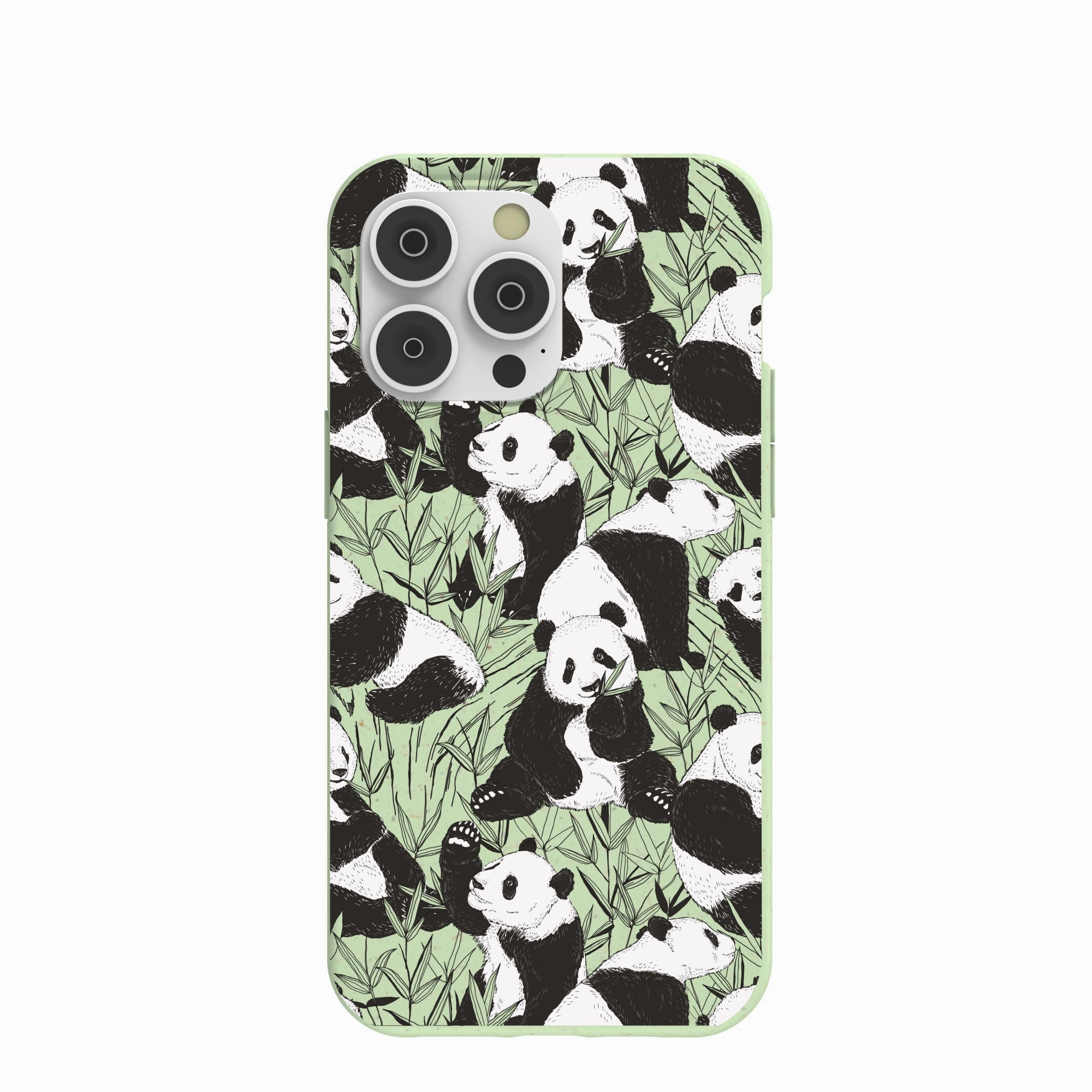 Shock Guard Polished Finish Texture Sage Green Pandamonium iPhone 14 Pro Max Case