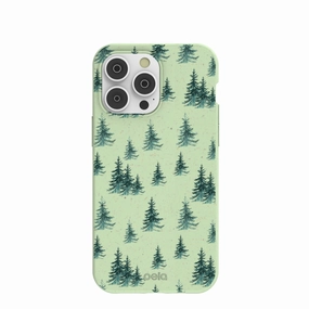 Sage Green Pine Season iPhone 14 Pro Max Case Stylish Layer Textured Detail