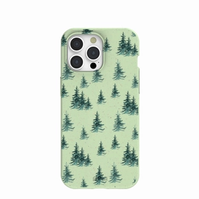 Sage Green Pine Season iPhone 15 Pro Max Case Clear Texture