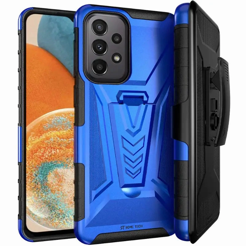 Sleek Detail Samsung Galaxy A23 5G Dual-Layer Holster Case with Kickstand