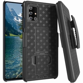 Compact Texture Layer Premium Texture Design Samsung Galaxy A51 5G /  A51 5G UW Belt Clip Holster Phone Case