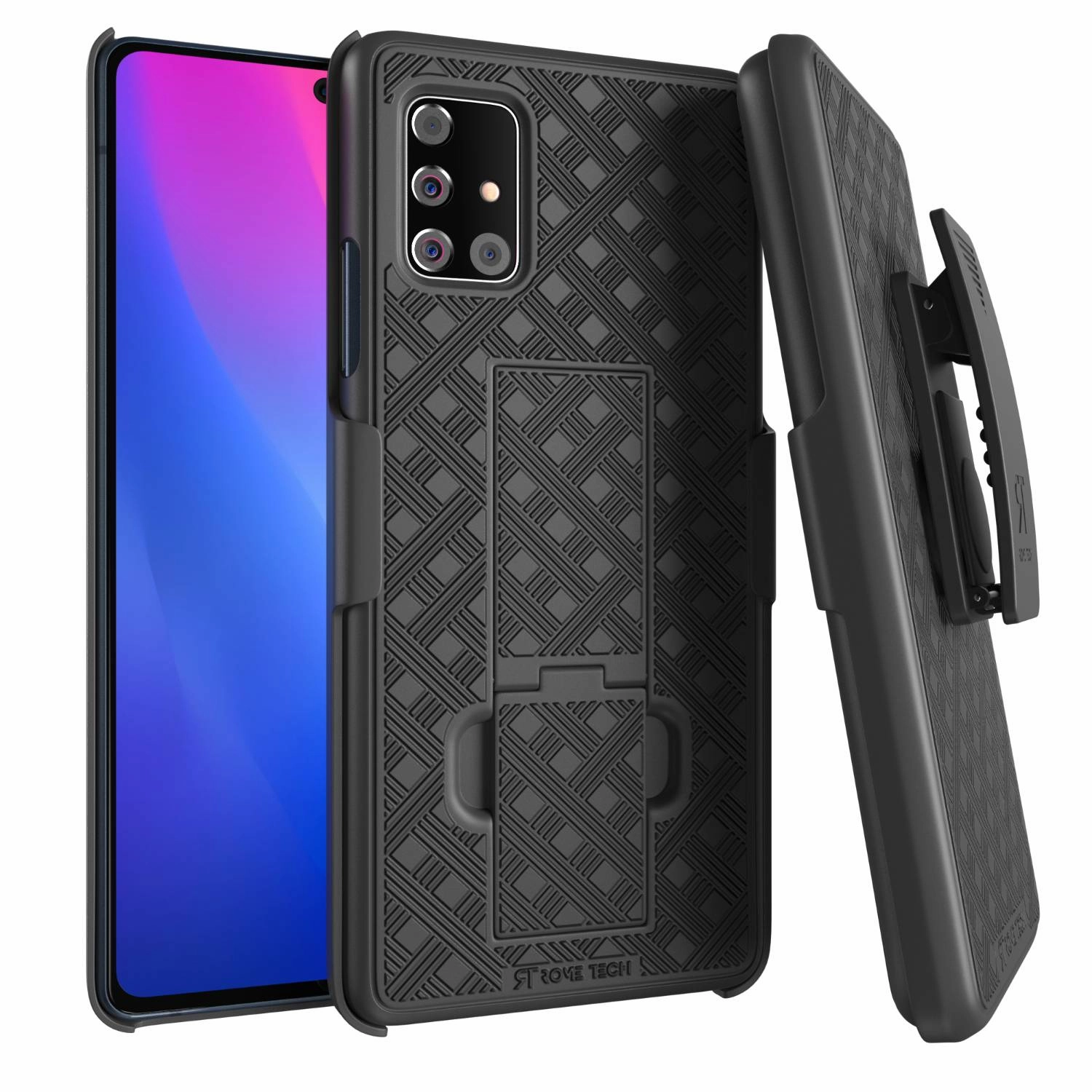 Samsung Galaxy A71 5G [Not for Verizon] Belt Clip Holster Phone Case Tough Exterior Heat dissipation