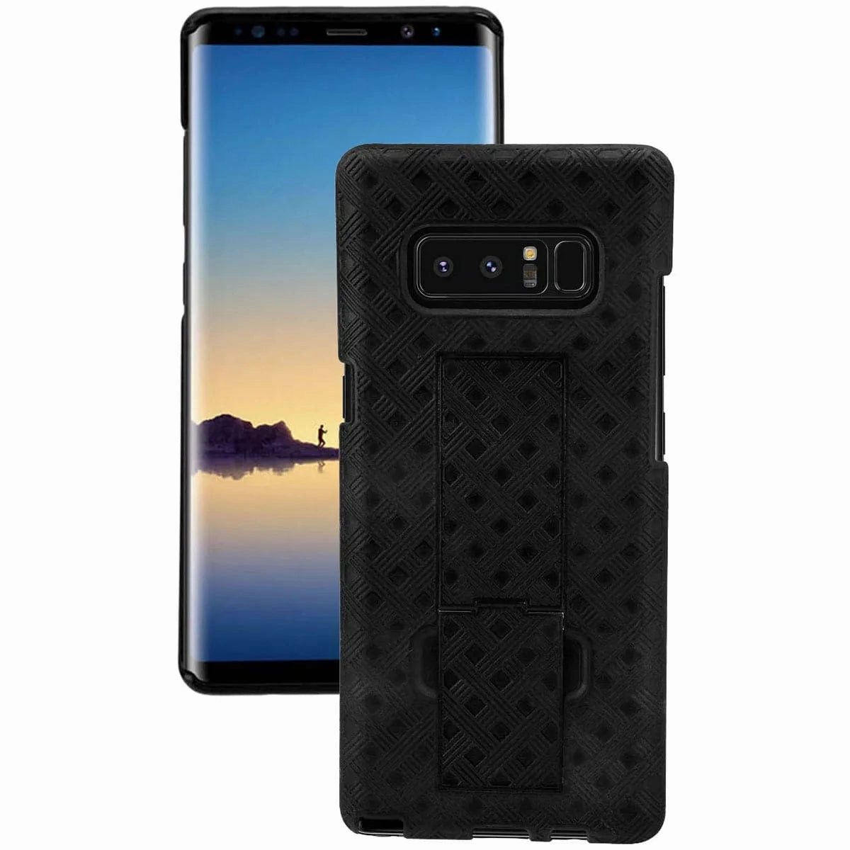 Samsung Galaxy Note 8 Belt Clip Holster Phone Case Polished Finish Texture Elegant Detail