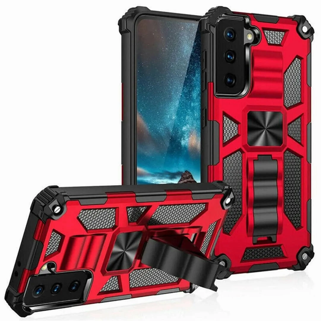Samsung Galaxy S21 FE Armor Case Kickstand & Magnetic Mount Durable Form Lightweight Feel