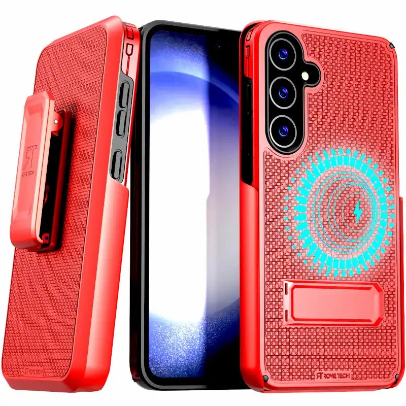 Smooth Texture Samsung Galaxy S24 Plus Magsafe Holster Phone Case With Belt Clip