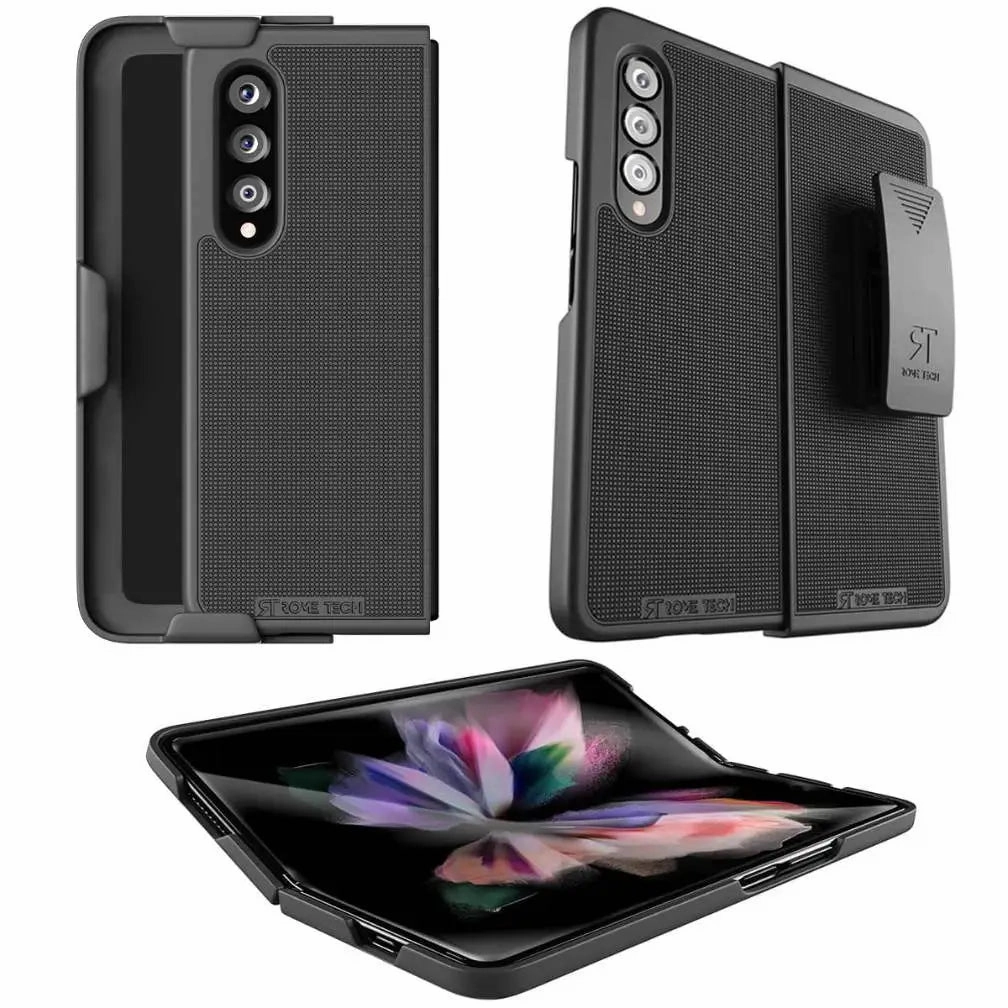 Samsung Galaxy Z Fold 3 Belt Clip Holster Phone Case Luxury Style Luxury Detail Texture