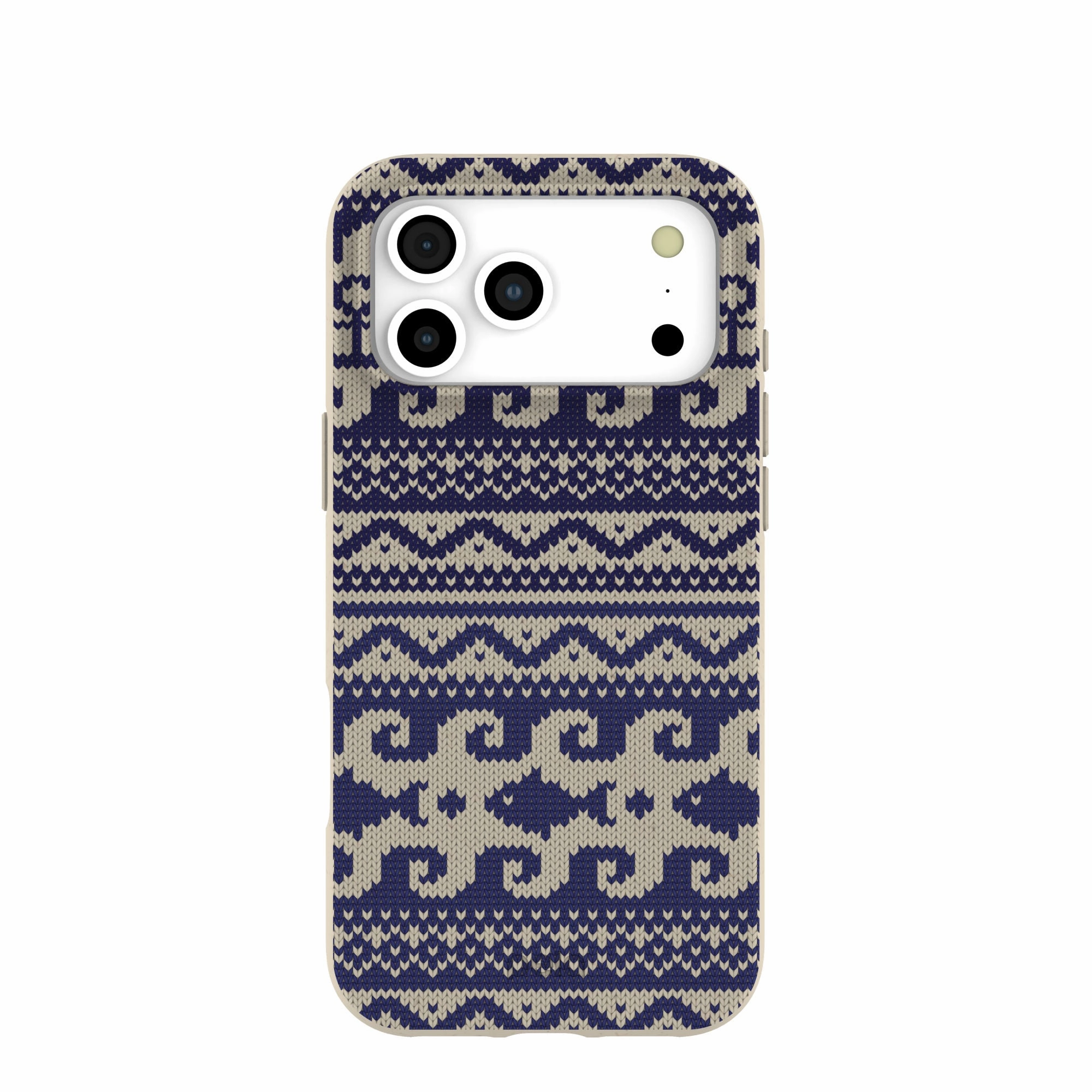 Modern Texture Look Rugged Build London Fog Ocean Knit iPhone 17 Pro Max Case