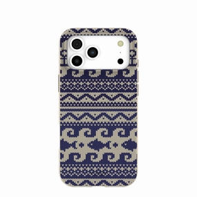 Modern Texture Look Rugged Build London Fog Ocean Knit iPhone 17 Pro Max Case