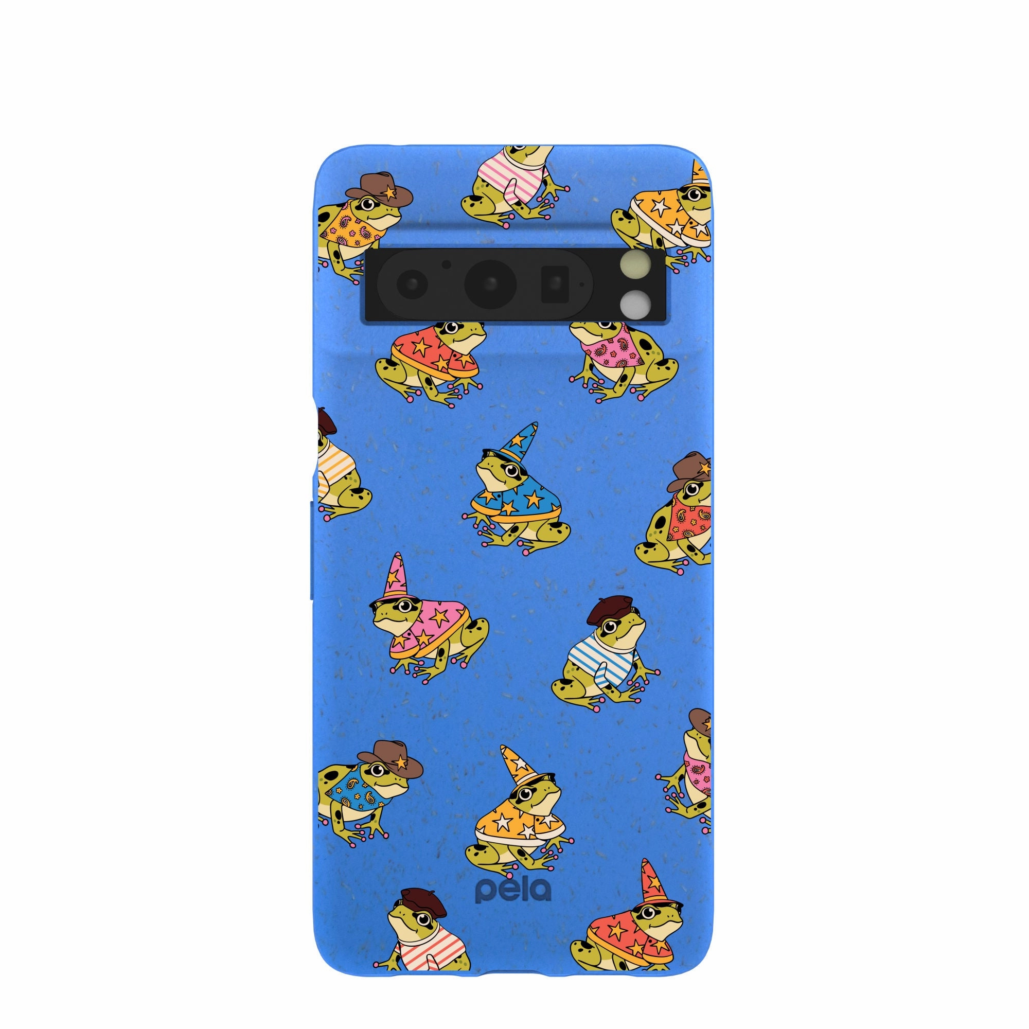 Anti Slip Electric Blue Fancy Frogs Google Pixel 8 Pro Case