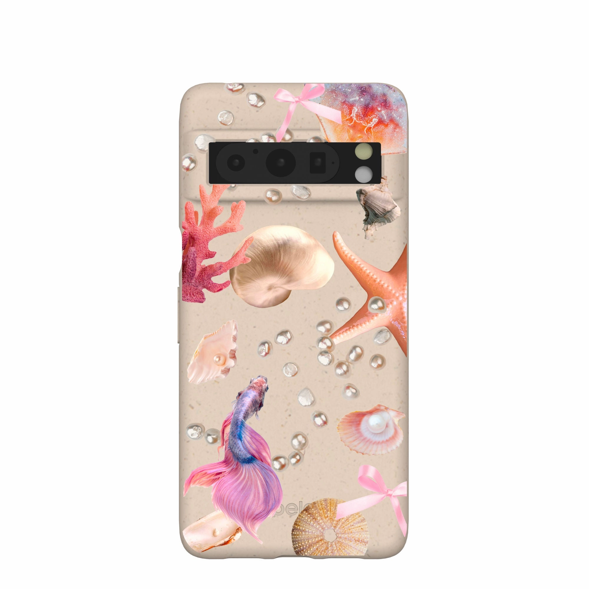 Modern Look Rugged Grip Seashell Aqua Dreams Google Pixel 8 Pro Case