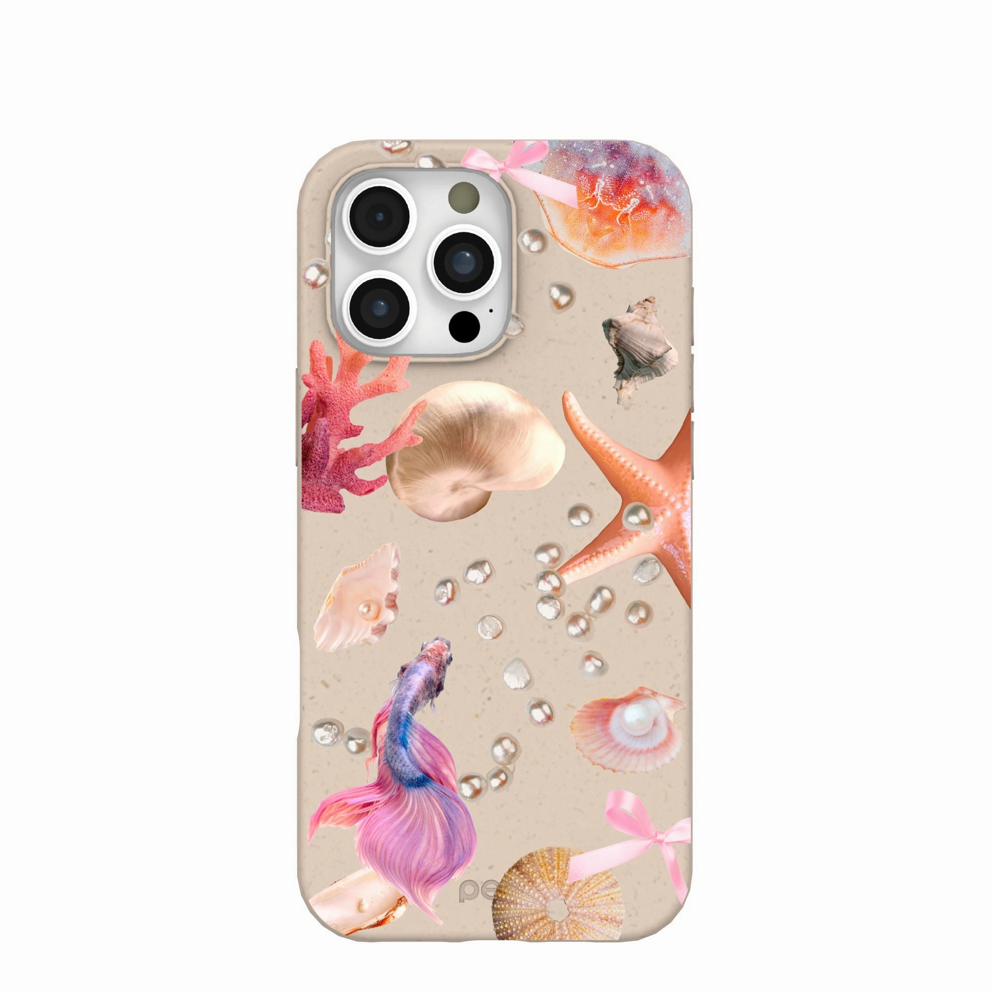 Shock Resistant Seashell Aqua Dreams iPhone 16 Pro Max Case