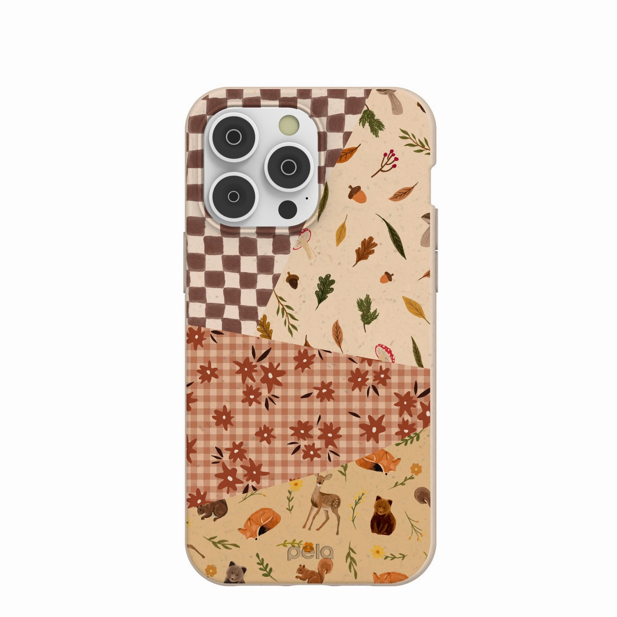 Seashell Autumn Quilt iPhone 14 Pro Max Case Luxury Finish Lightweight accessory