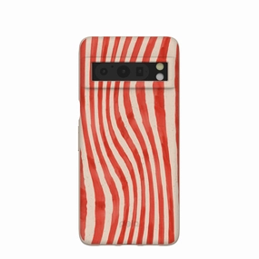 Fashionable Texture Minimal Surface Layer Seashell Big Top Stripes Google Pixel 8 Pro Case