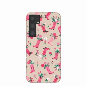 Smooth Texture Lightweight texture Seashell Boots N Flowers Samsung Galaxy S24 (Plus) Case