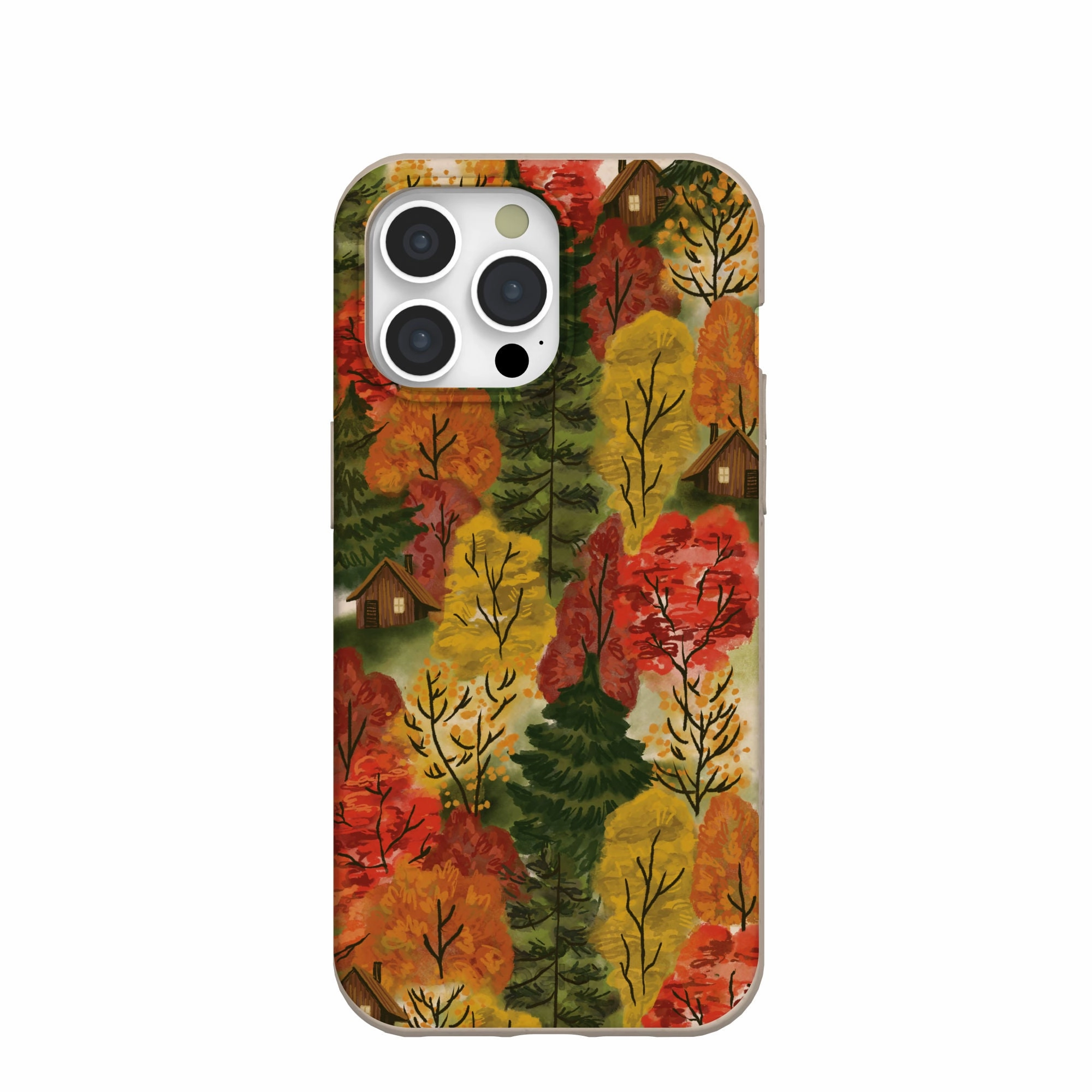 Shock Resistant Build Seashell Cabins in the Woods iPhone 15 Pro Max Case