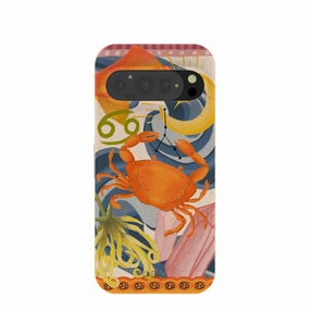Seashell Cancer Crab Google Pixel 9/9 Pro Case High gloss Elegant Texture Layer