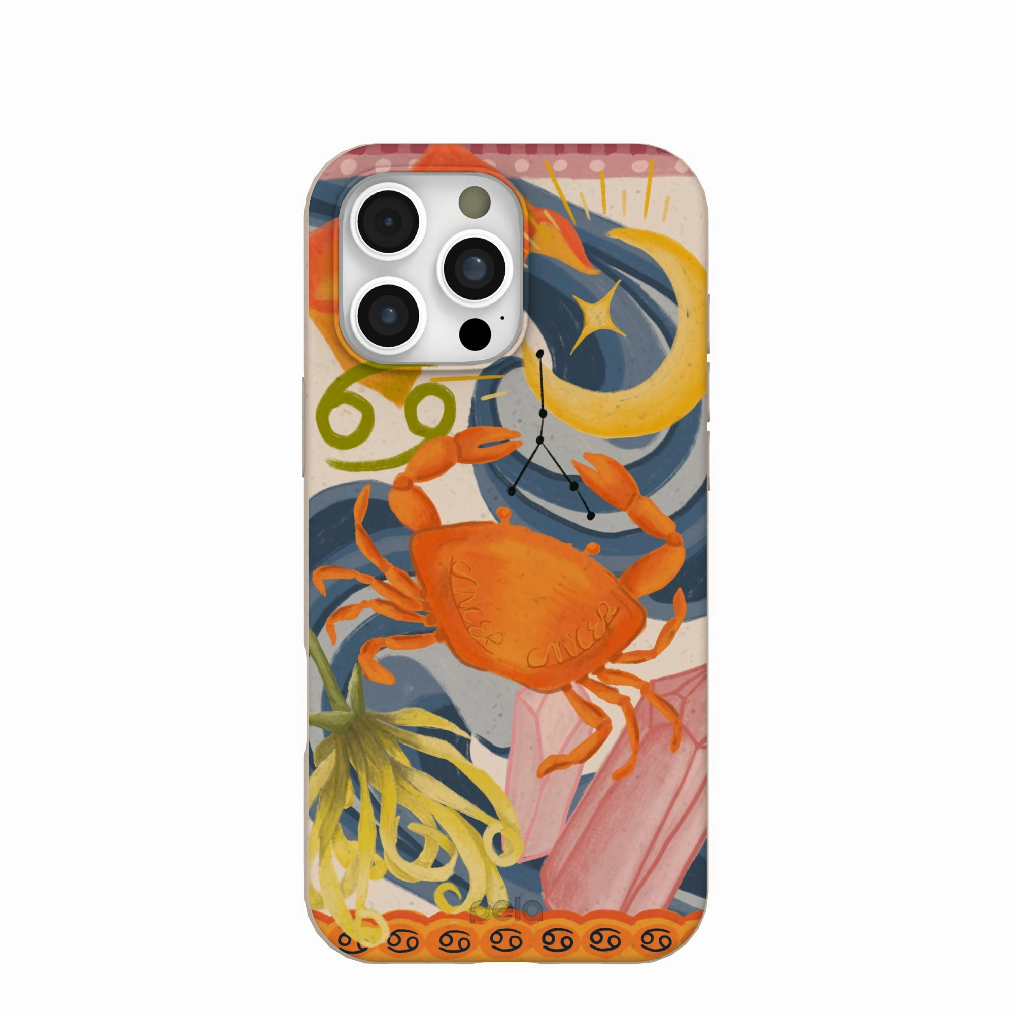 Seashell Cancer Crab iPhone 16 Pro Max Case Office use Premium Edge