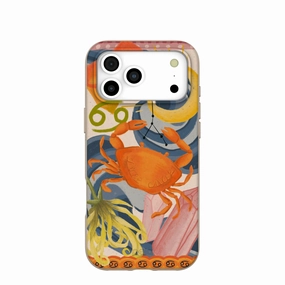 Seashell Cancer Crab iPhone 17 Pro Max Case Anti Slip