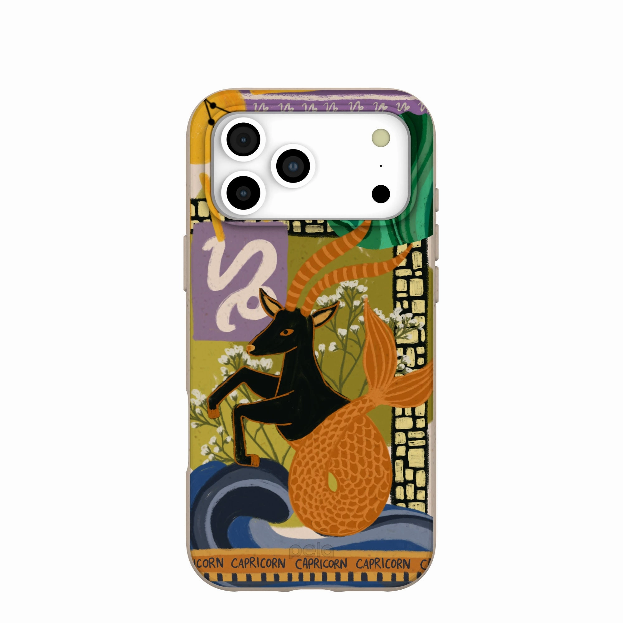 Gradient Design Wear resistant Seashell Capricorn Sea Goat iPhone 17 Pro Max Case